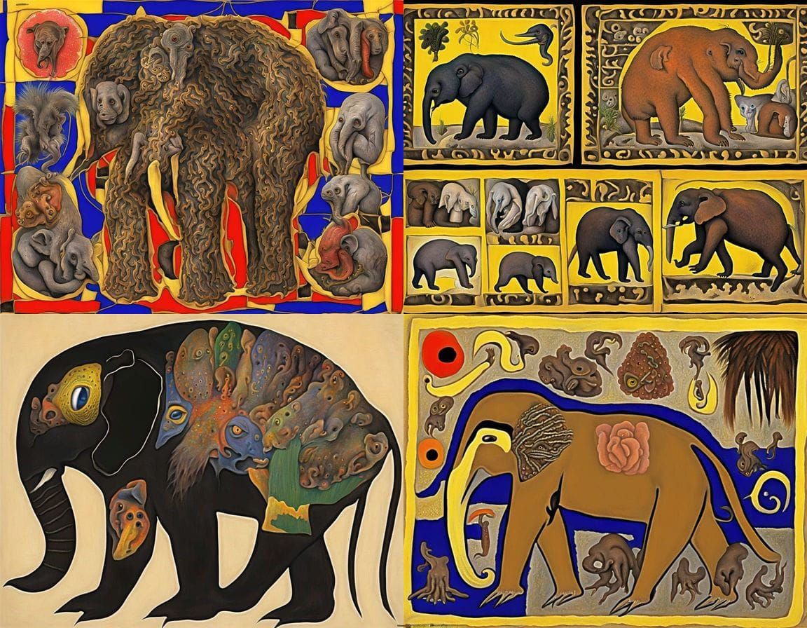 Horrific Hybrid Creature in Cubist Style