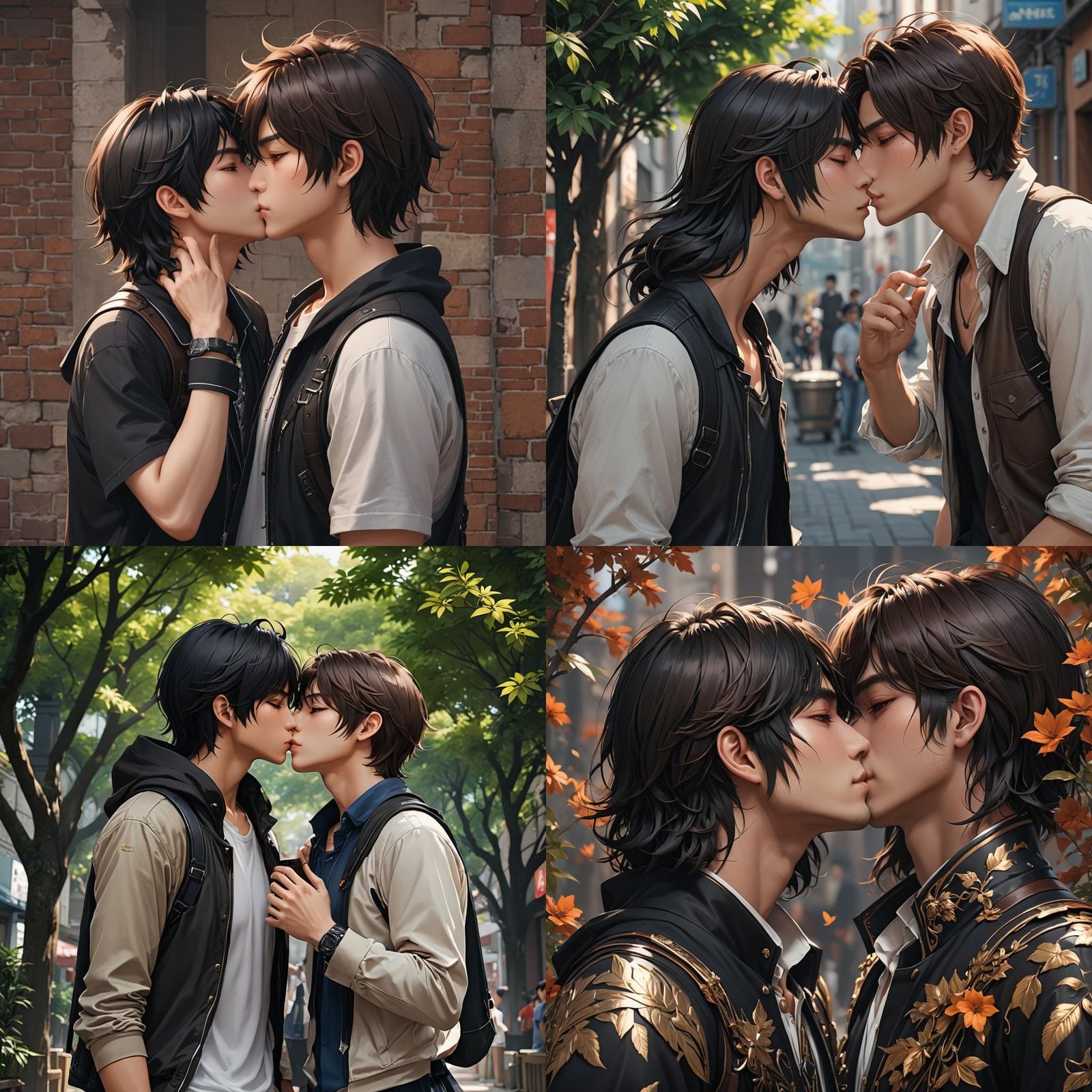 Passionate Kiss: 3D Anime Art