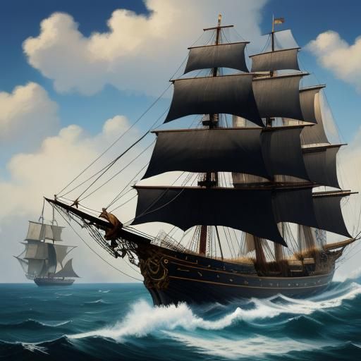 The Black Pearl Sailing the High Seas