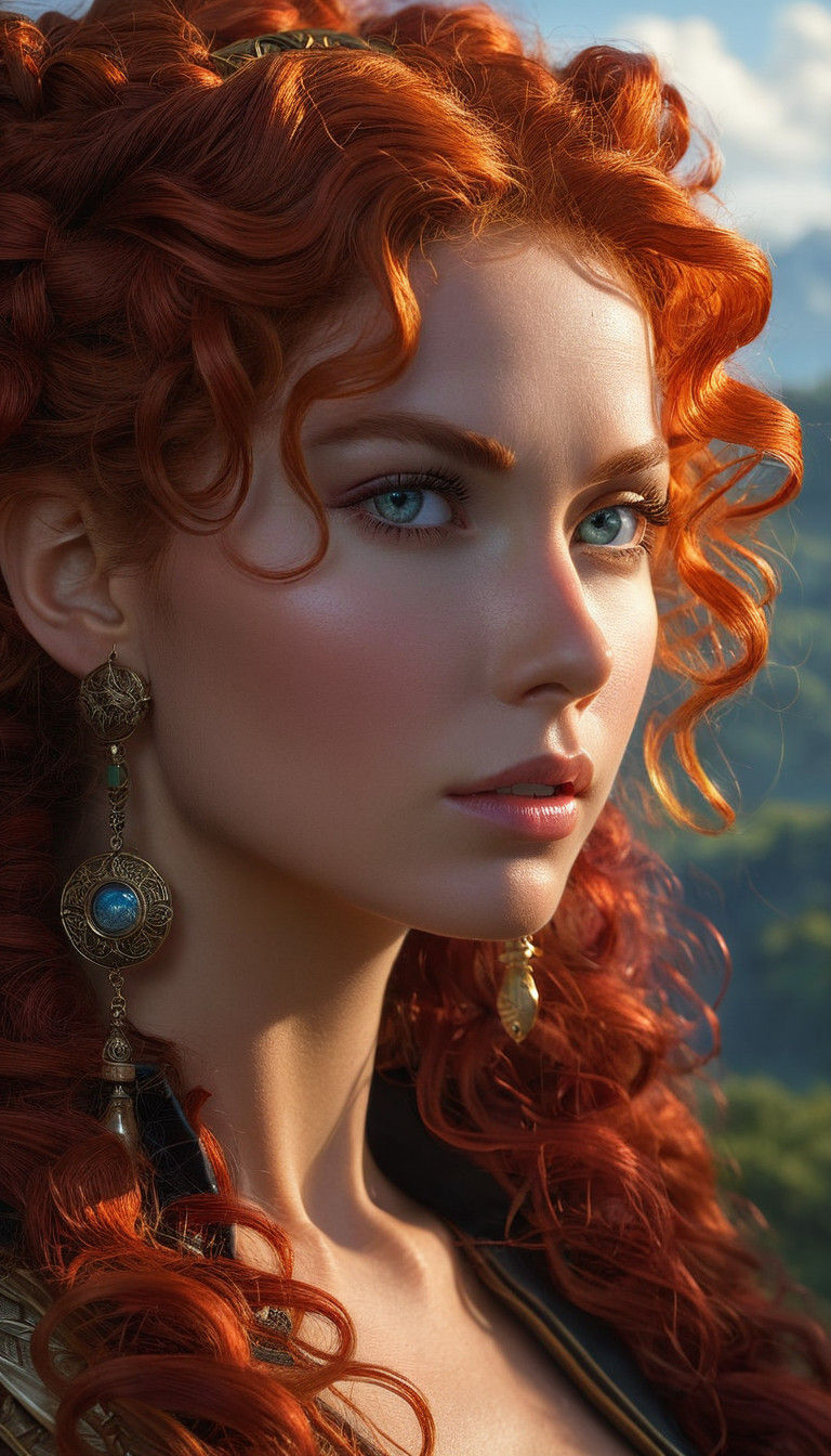 Surreal Portrait of a Dragon Slayer in a Hyperrealistic Styl...