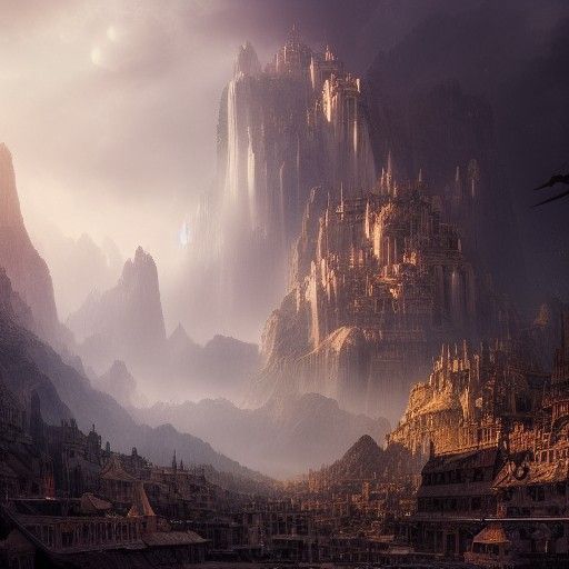 Epic Heavenly Scene in Digital Matte Painting