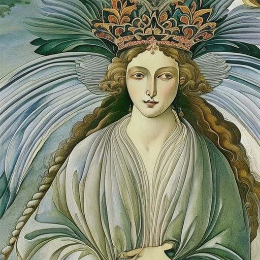 Ethereal Spirit in Watercolor Fairycore Style