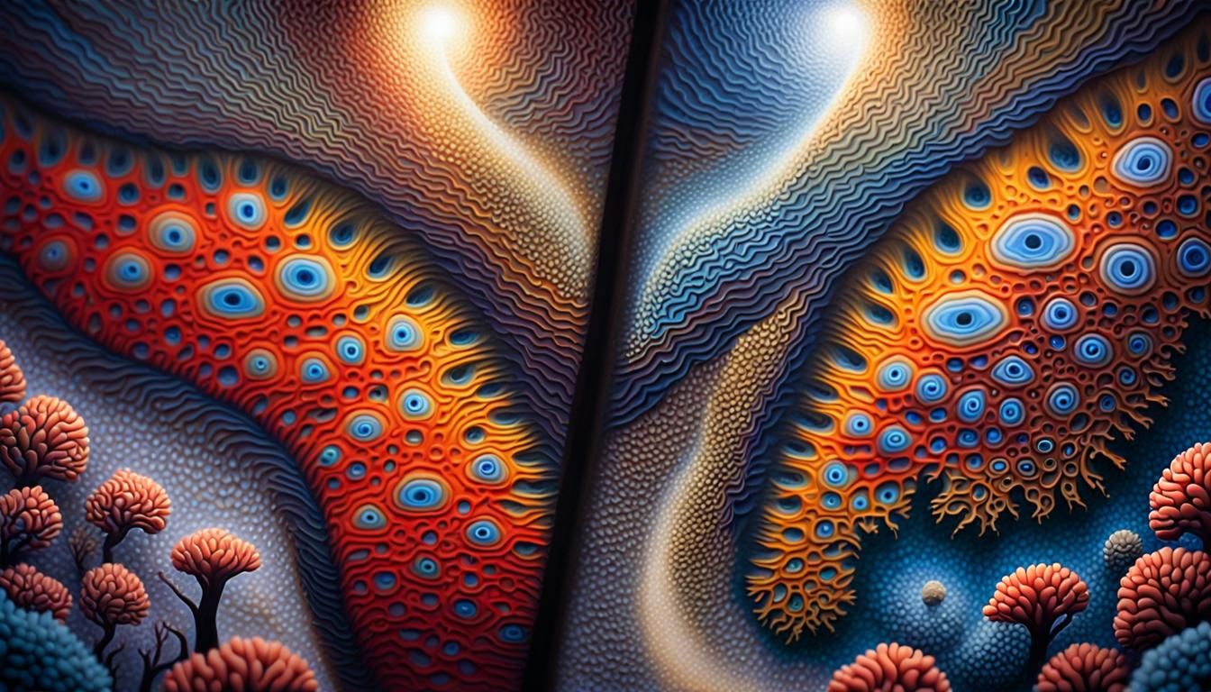 Surreal Vortex of Abstract Mathematical Patterns