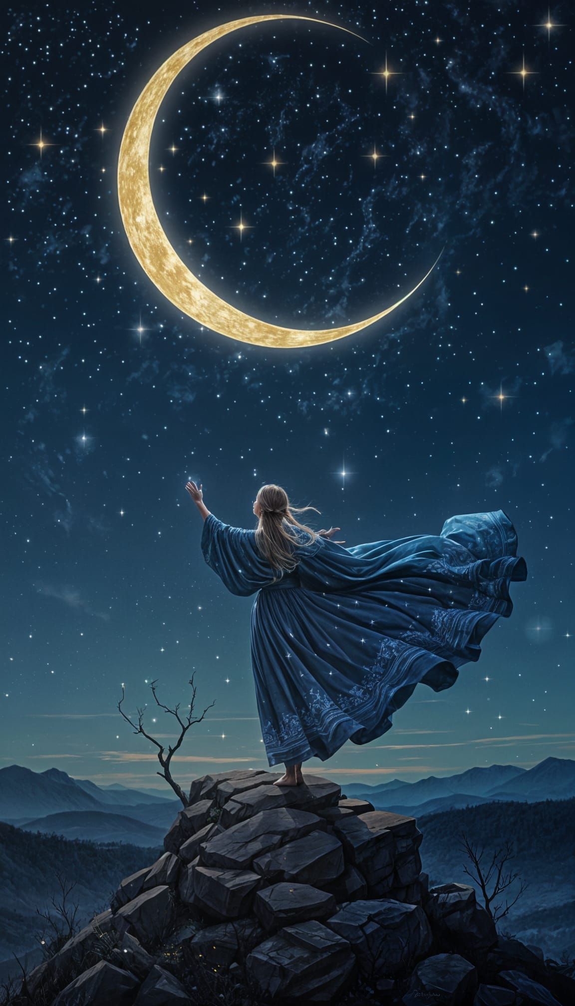 Ethereal Ukrainian Folk Song Ascends into the Night Sky