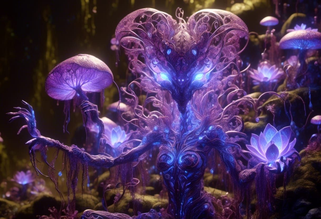 Alien Jungle Valley in 3D Cartoon Style