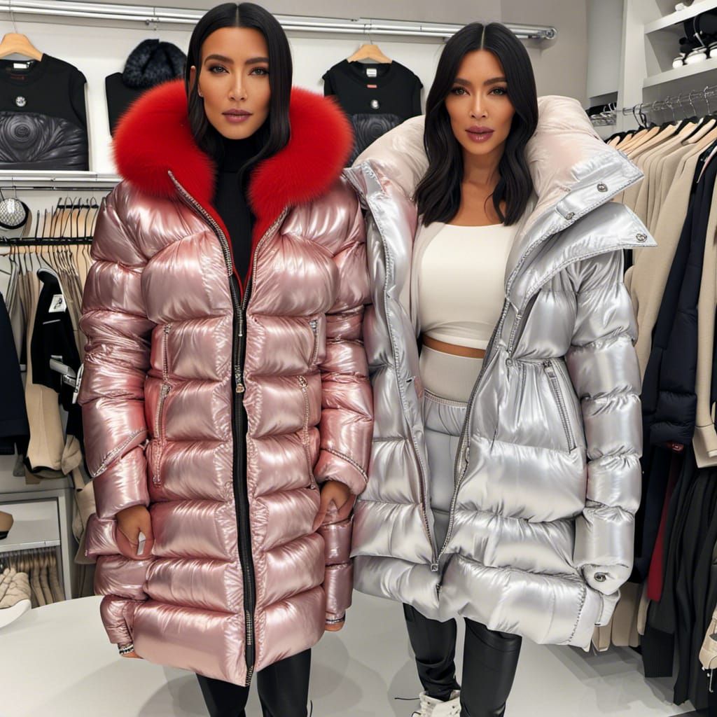 Red Puffer Jacket Portrait in Hyperrealistic Style