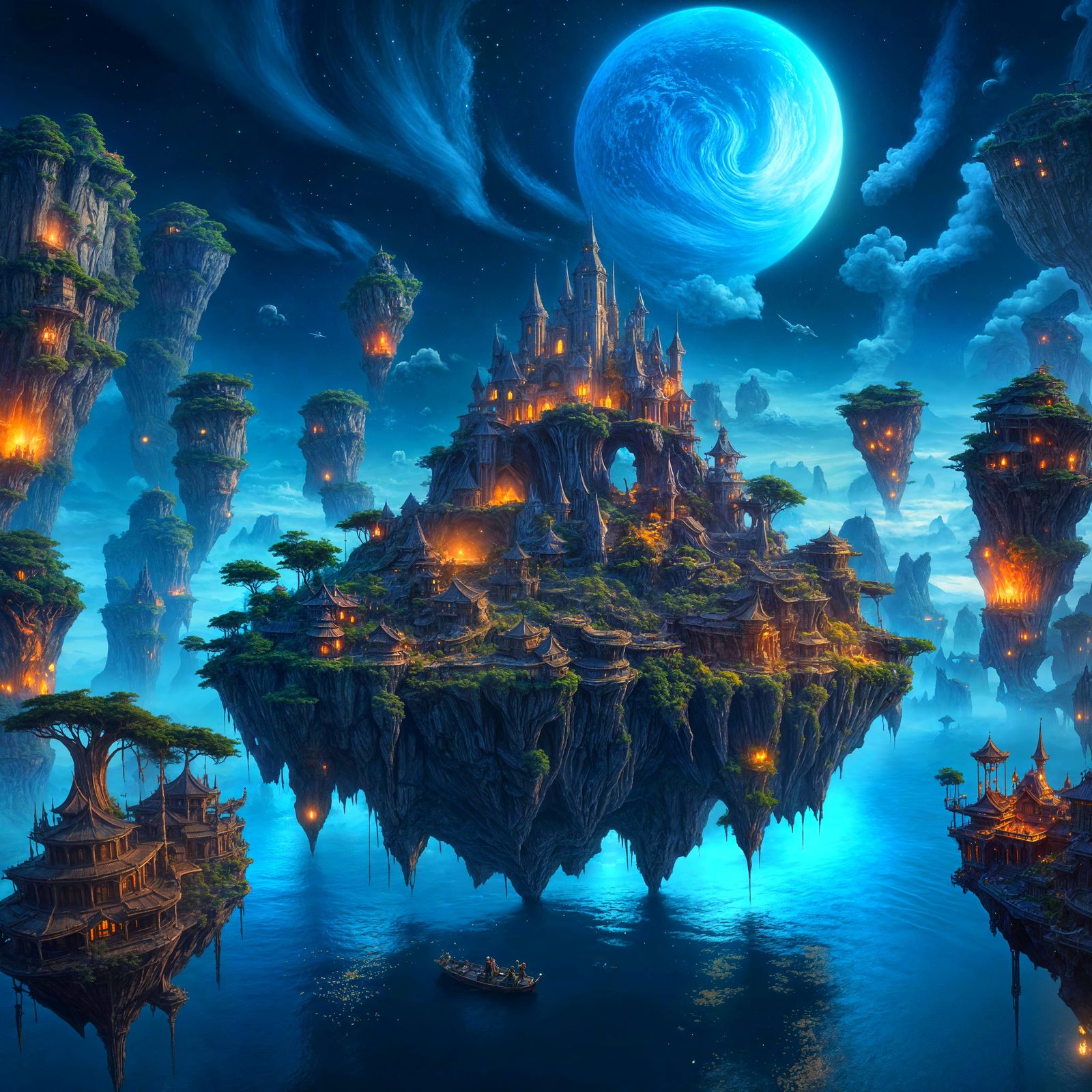 A Thousand Floating Islands in the Night Sky