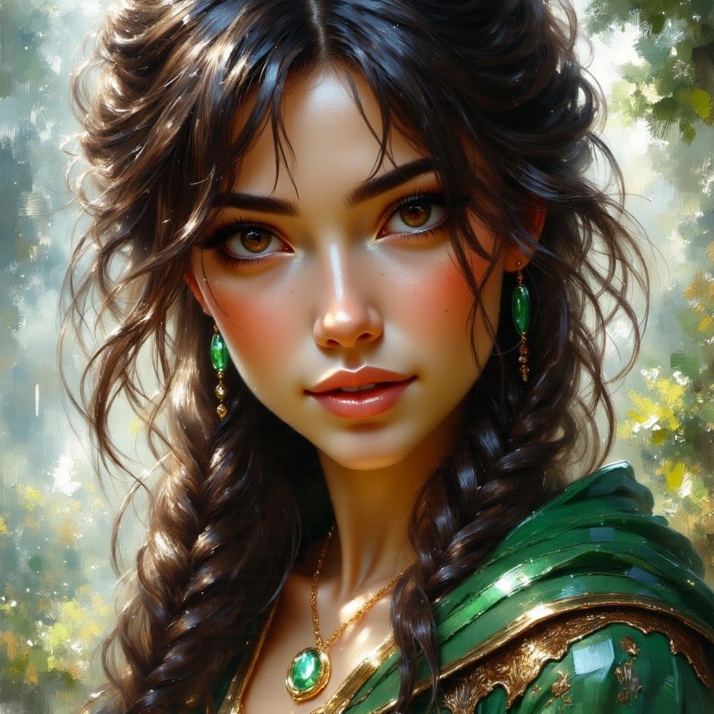 Norse Goddess Portrait in Ethereal, Hyper-Detailed Style