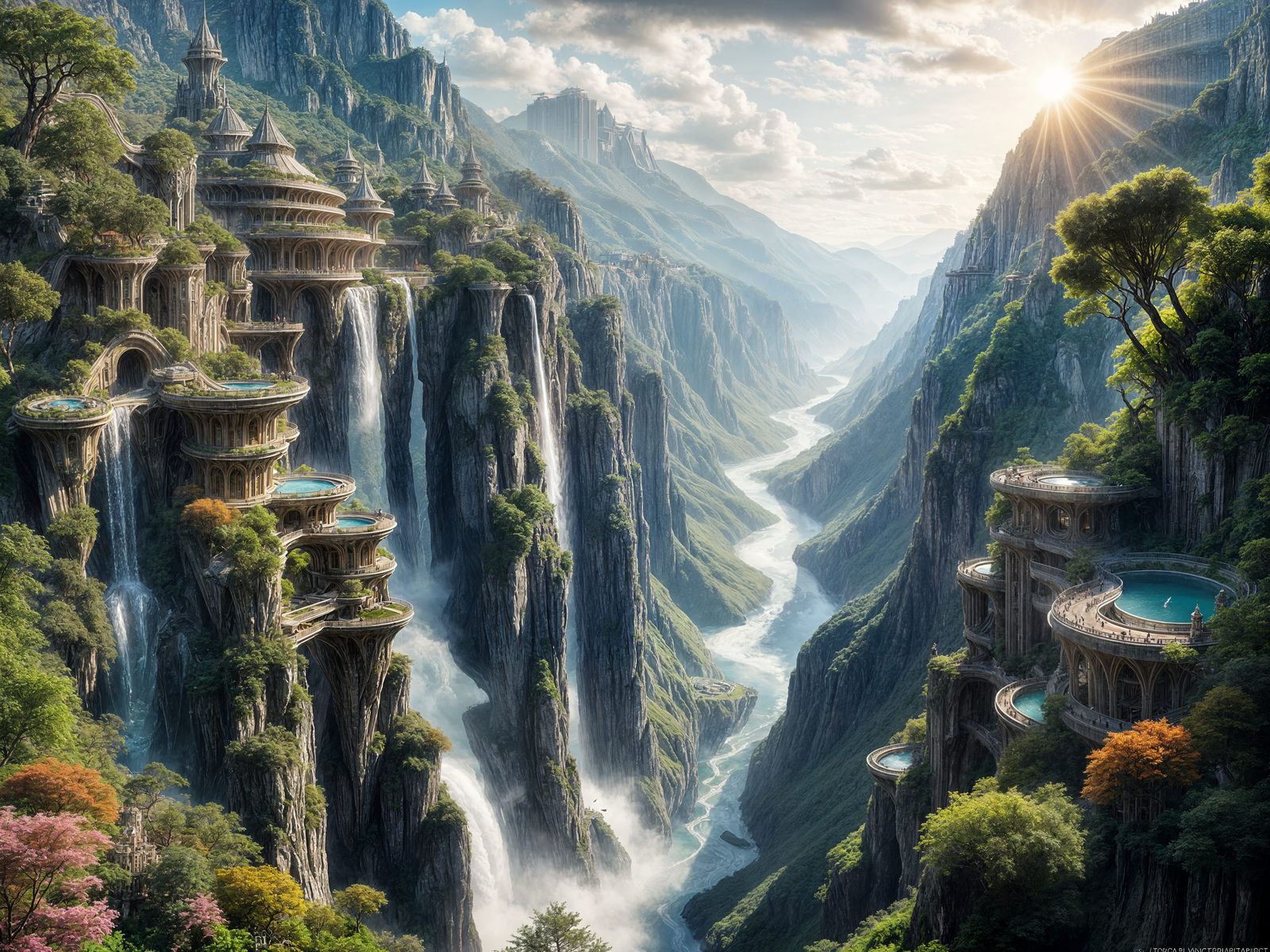 Futuristic Kingdom of Organic Brutalist Architecture