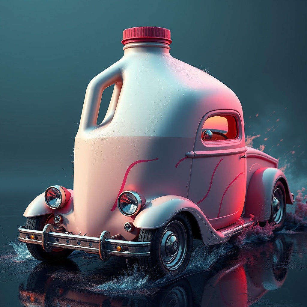 Milk Jug Hot Rod: Fantastical Concept Art
