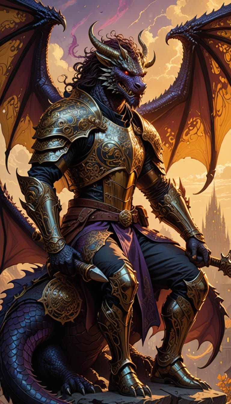 Dragon Rider in Dark Fantasy Artwork