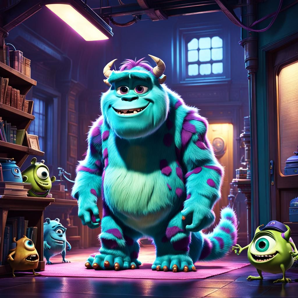 Boo from Monsters Inc. as Dark Fantasy Art