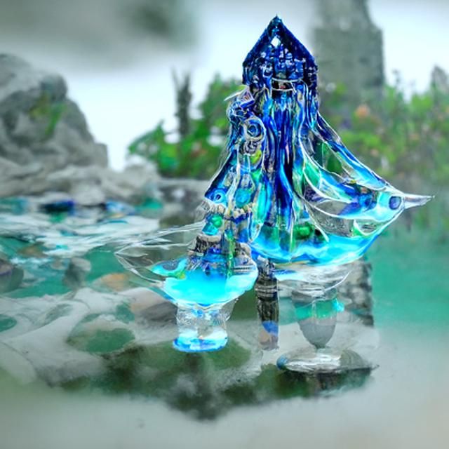 Aquamarine Archmage in Seapunk Style