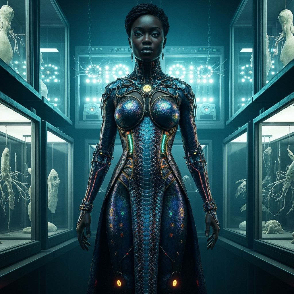 Cinematic Film Noir Transhumanism Portrait