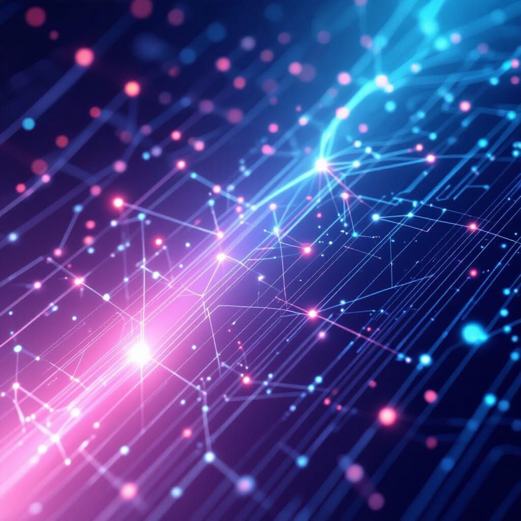 Sleek Futuristic AI Network in Gradients