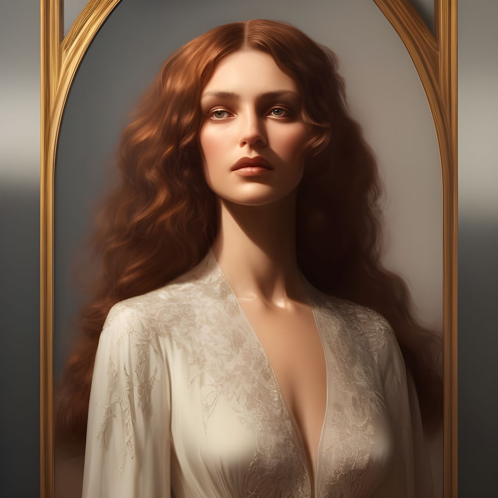 Rubenesque Woman Portrait with Dramatic Lighting