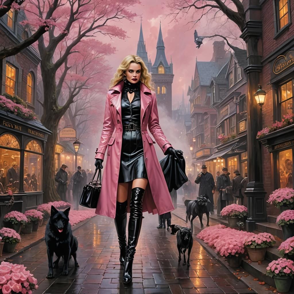 Sheena Bathory in Leather and Latex, Fantasy Art