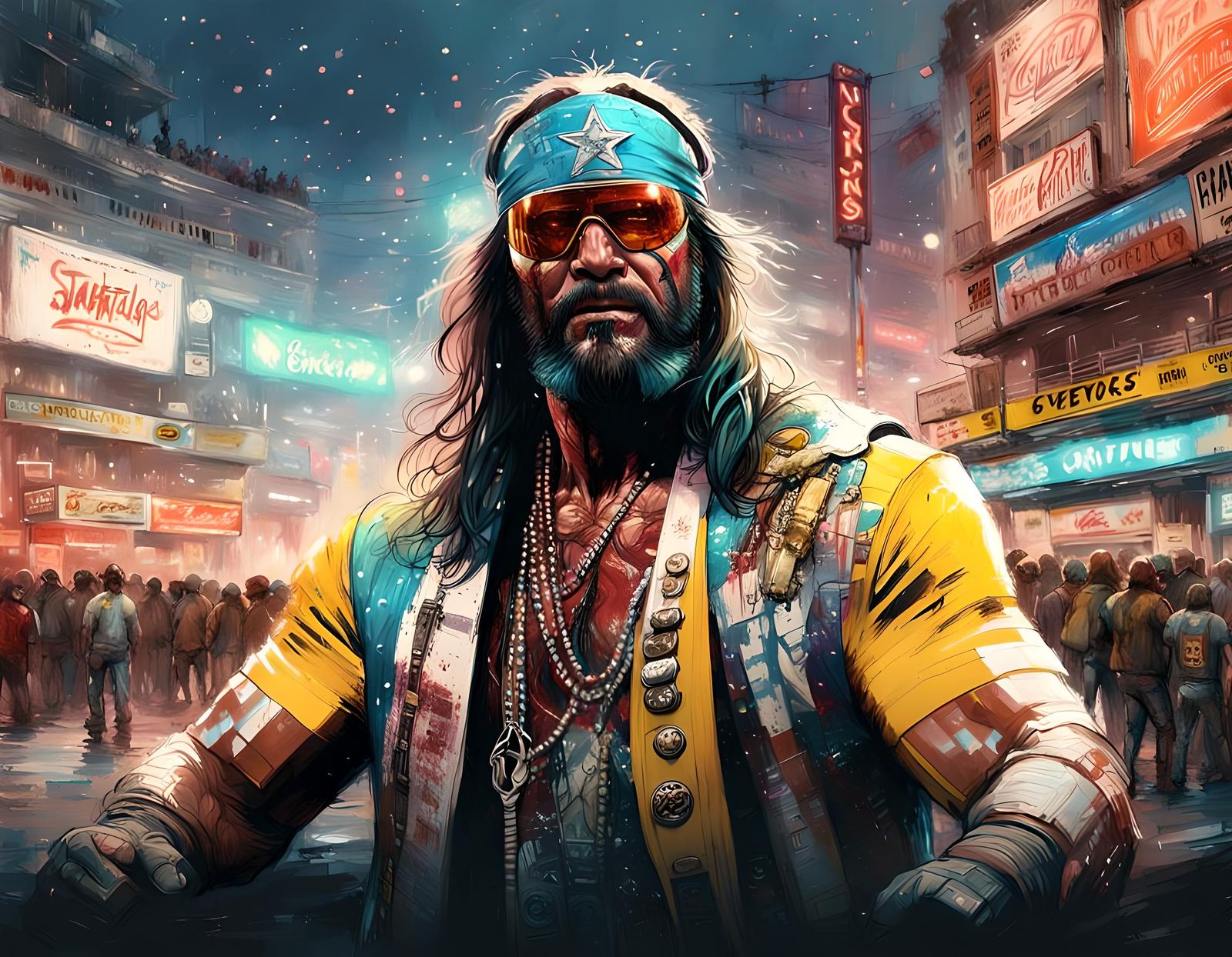 Macho Man Randy Savage: Detailed Matte Painting