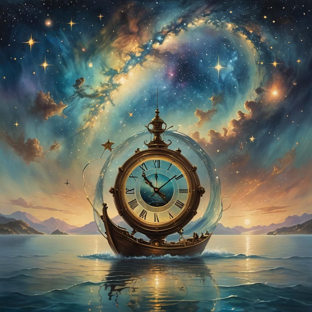 A Time sails in the sea,