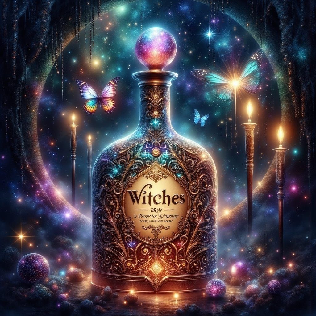 Enchanted Dark Rainbow Ombre Bottle