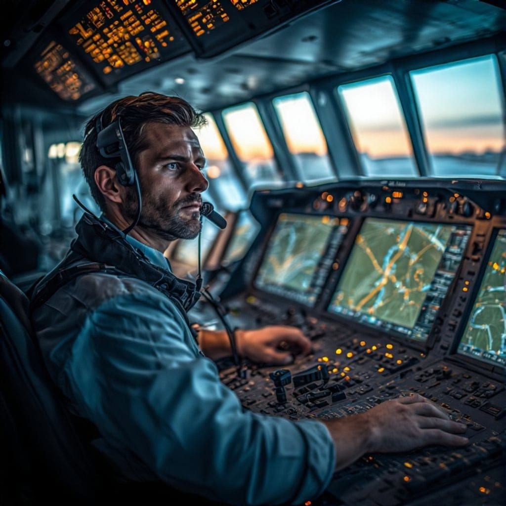 Air Traffic Controller at Work