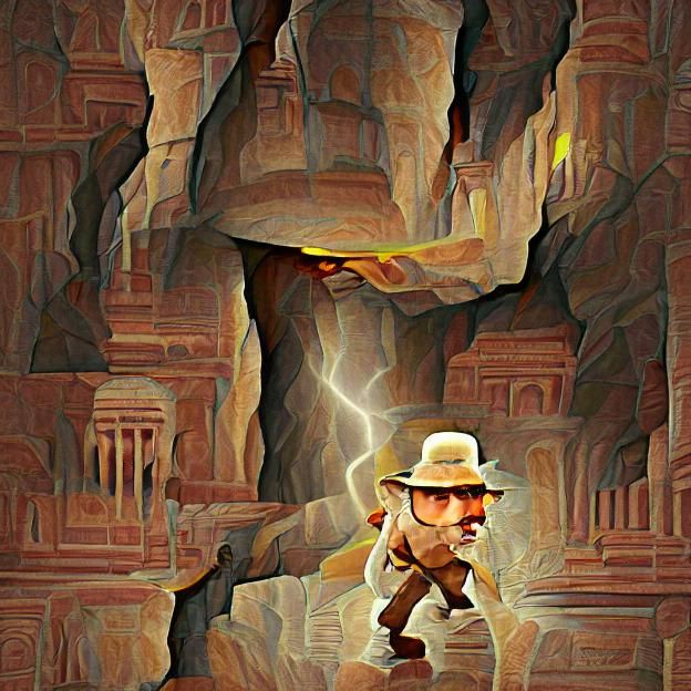 Adventurer with Fedora and Whip Illustration