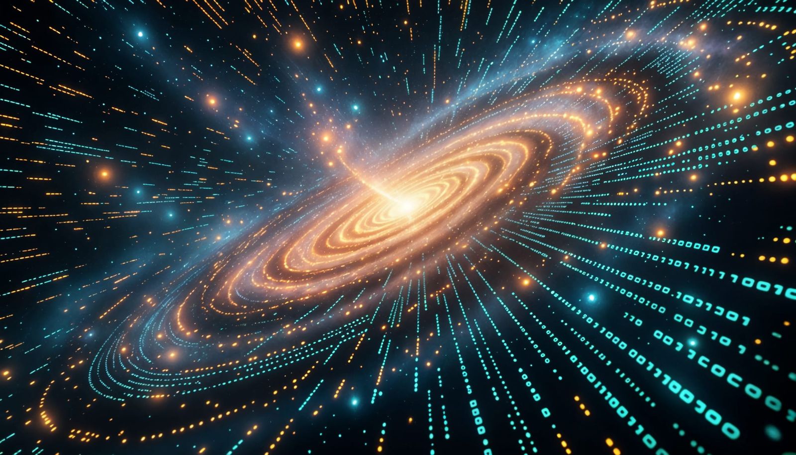 Cosmic Galaxy of Binary Code and Data Streams