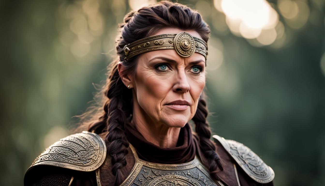 Amanda Tapping as warrior Queen. I think she has aged well i...