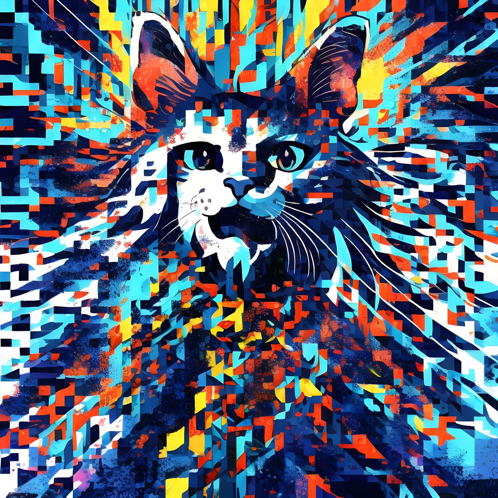 Psychedelic Spiral Cat in Unreal Engine