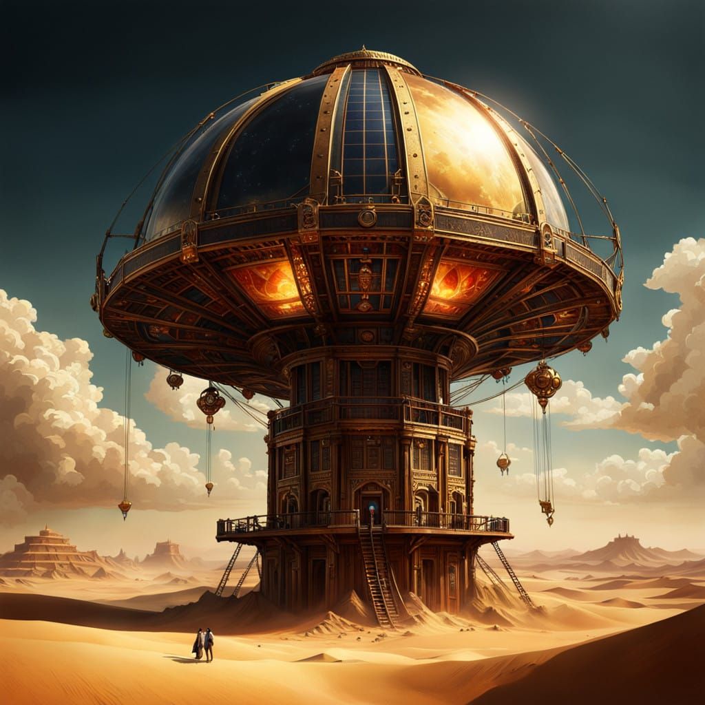 Ancient Solar Disk Amulet Rises from Desert Sands in Steampu...