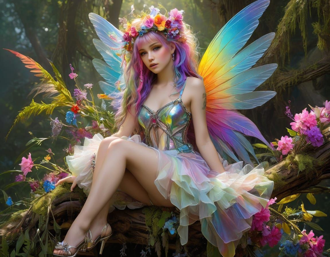 Punk Pixie in Floral Wonderland