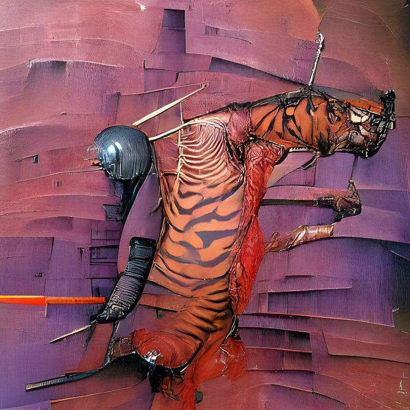 Tiger with Flesh Wound in Barlowe Style