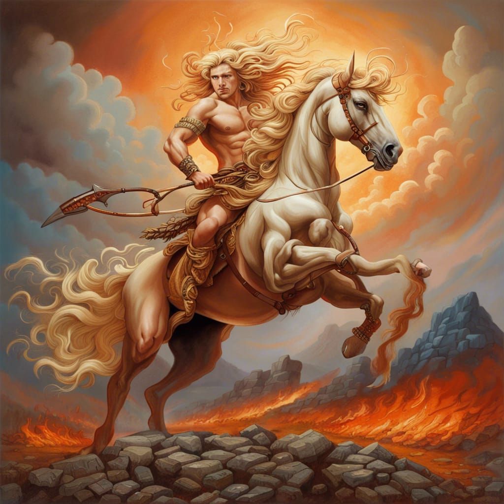 Centaur Archer on Battlefield in Hyperrealism