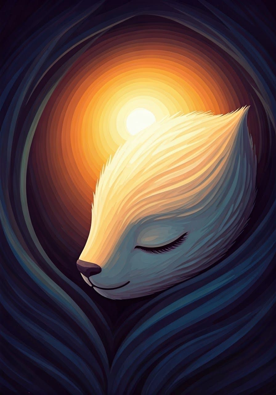 Peaceful Slumber Under Moonlight: Dreamy Ethereal Art