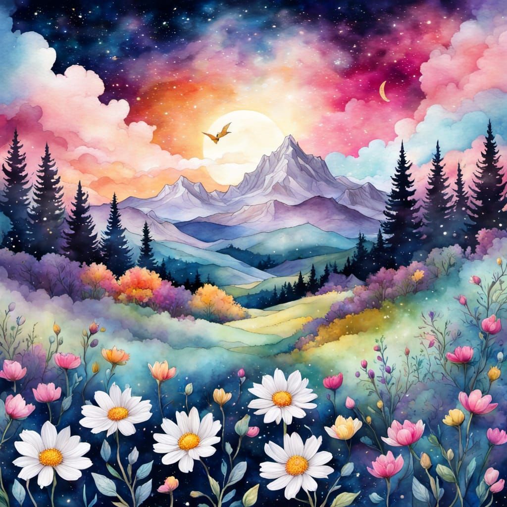 Whimsical Dreamcore Fantasy Scene