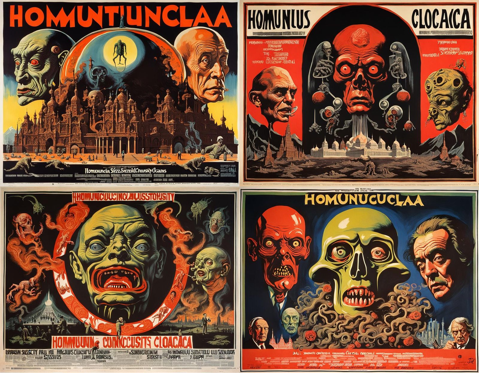 Horror Movie Poster of Grotesque Monstrosity