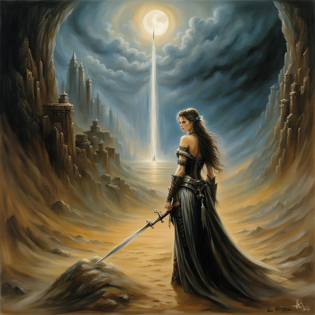 Dark Fantasy Figure in a Graphic Novel Style