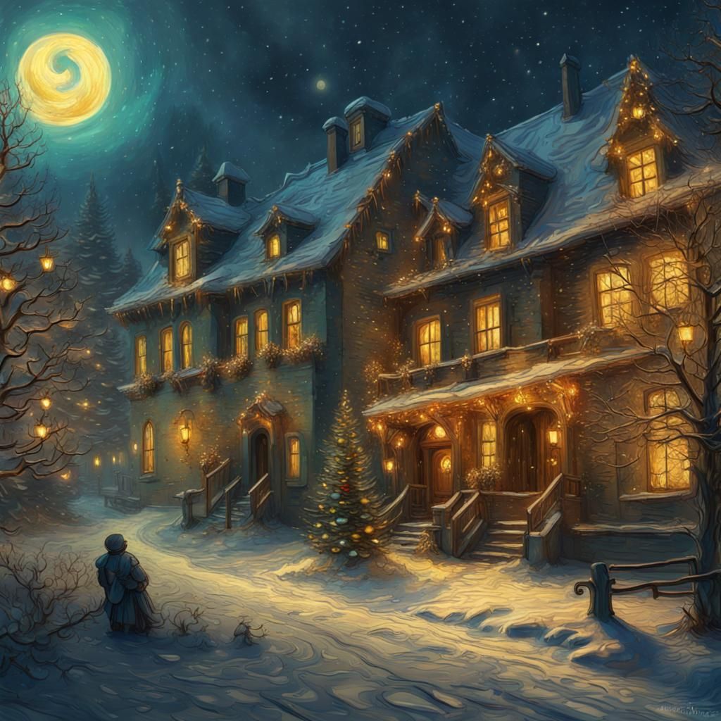Christmas Van Gogh style