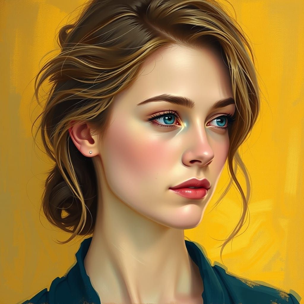 Serene Woman in Soft Impressionist Light