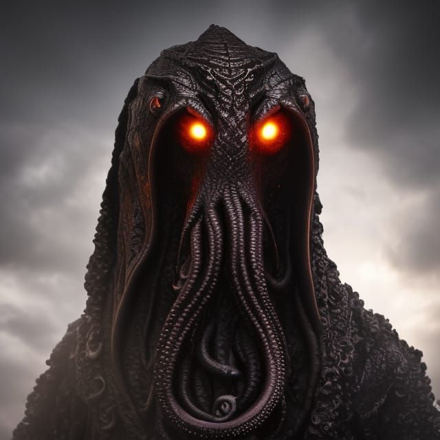 Grimdark Portrait of Cthulhu and Illithid