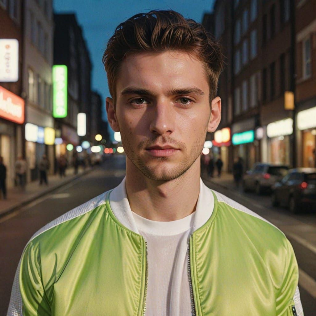 Sleek Urban Portrait in Street Fashion Style