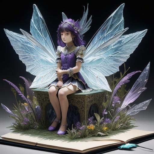 Crystal Fairies in Detailed Magical Pop-Up Book