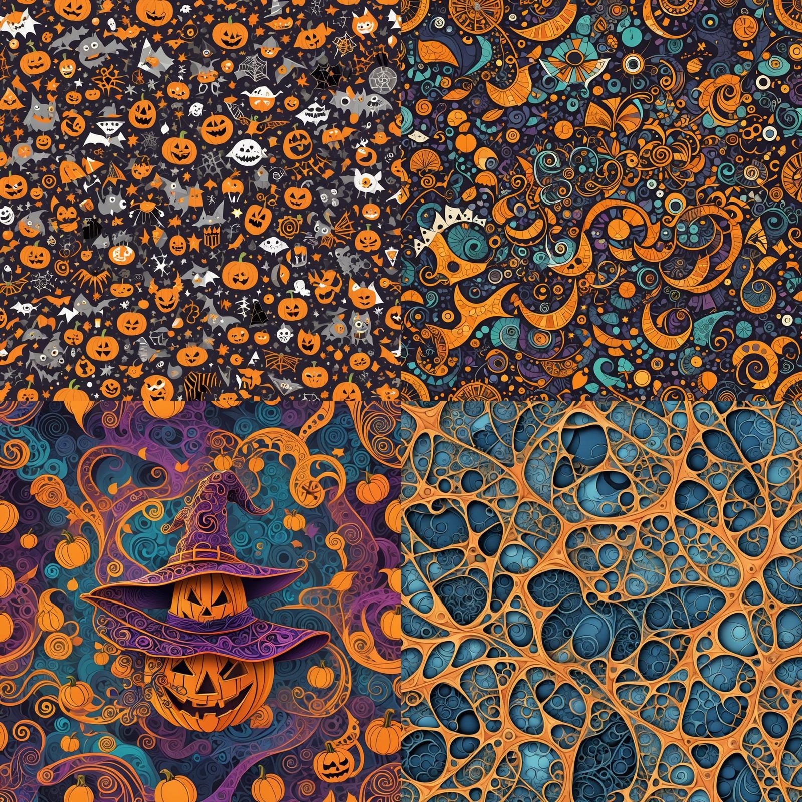 Halloween Toddler Flashcards with Abstract Vector Design