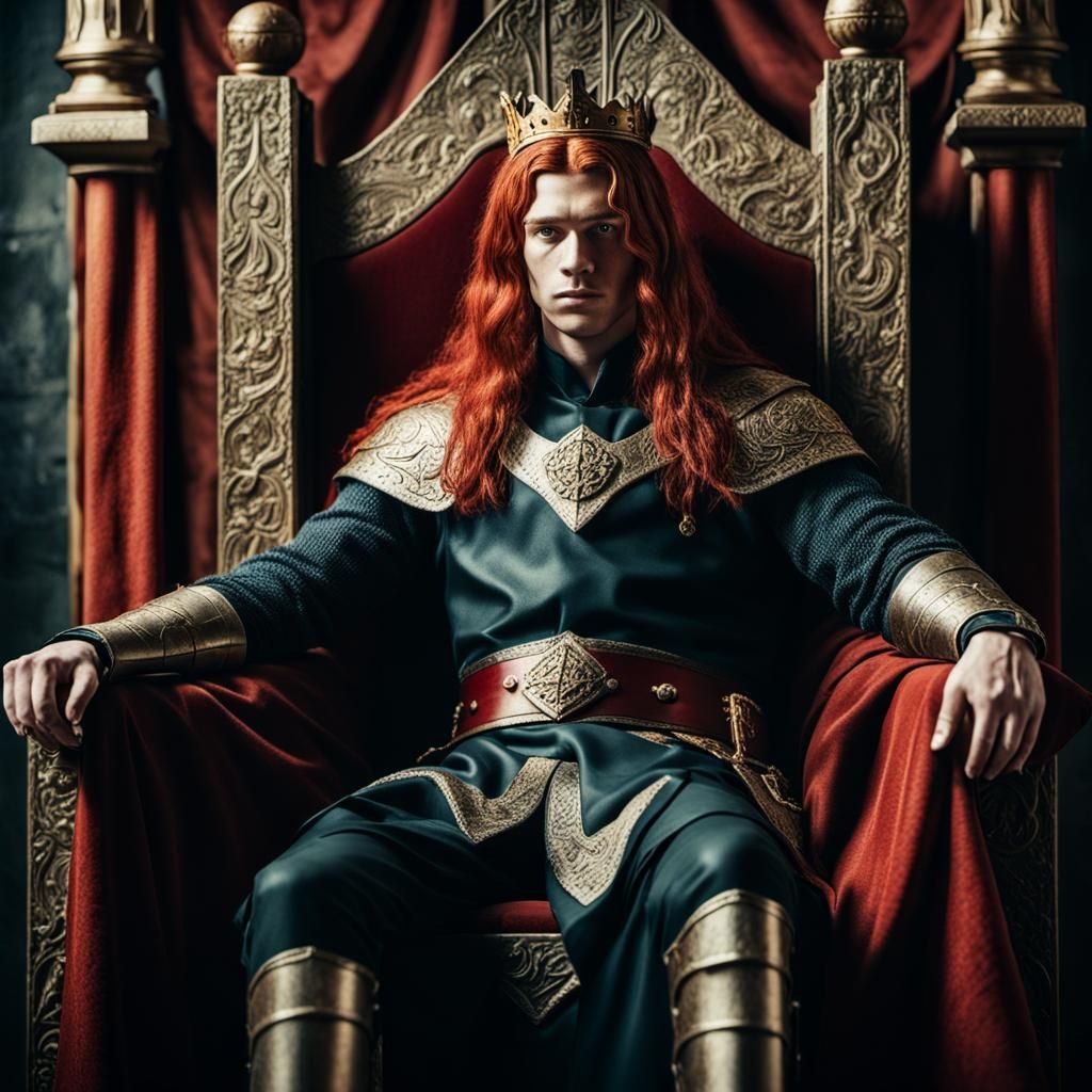 Cinematic Portrait of a Merovingian Teenage King