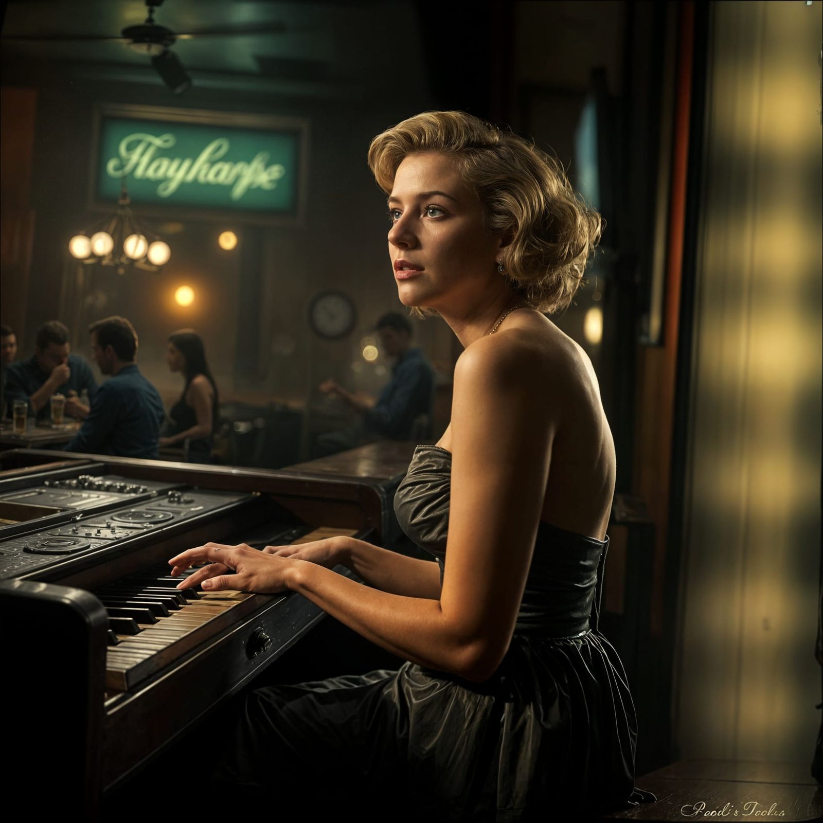 Singer Performs in a Smoky Nightclub