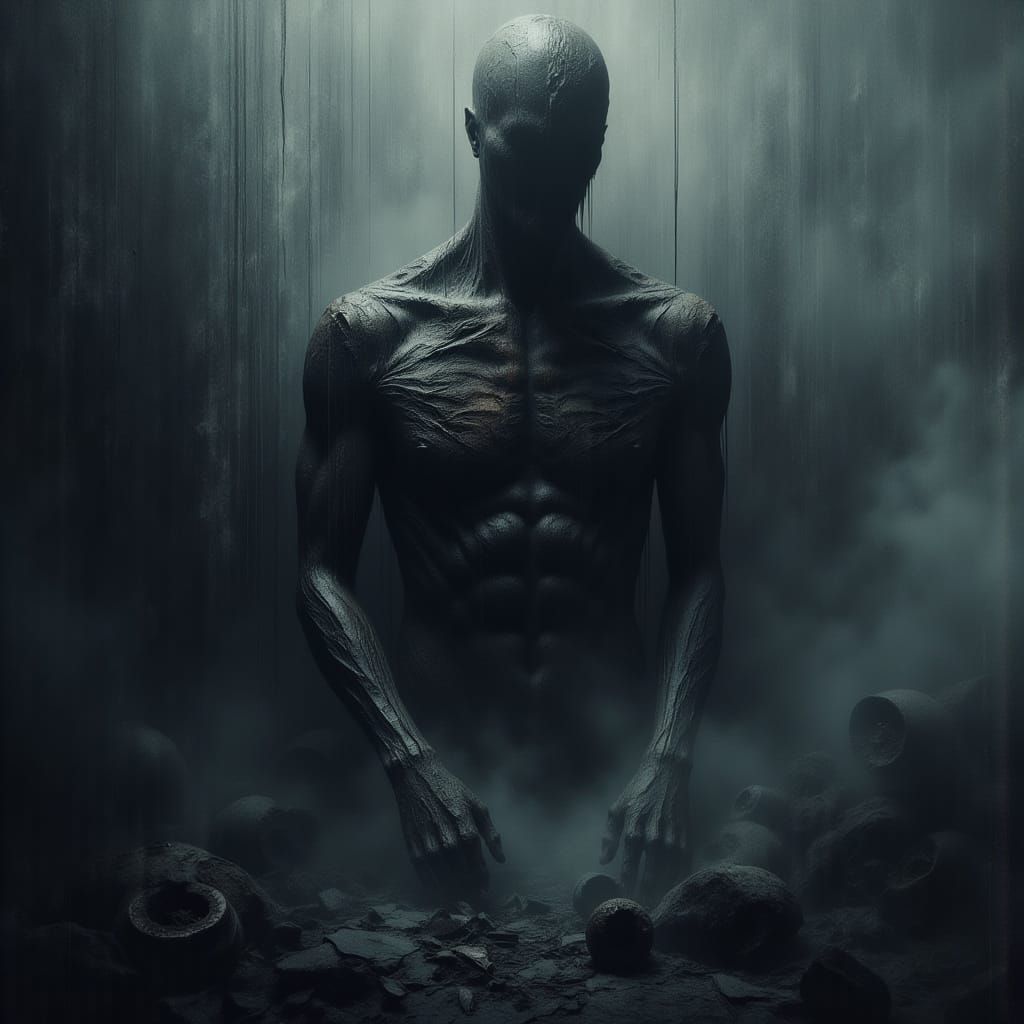 Eerie Industrial Machinery in Dark Surrealist Style