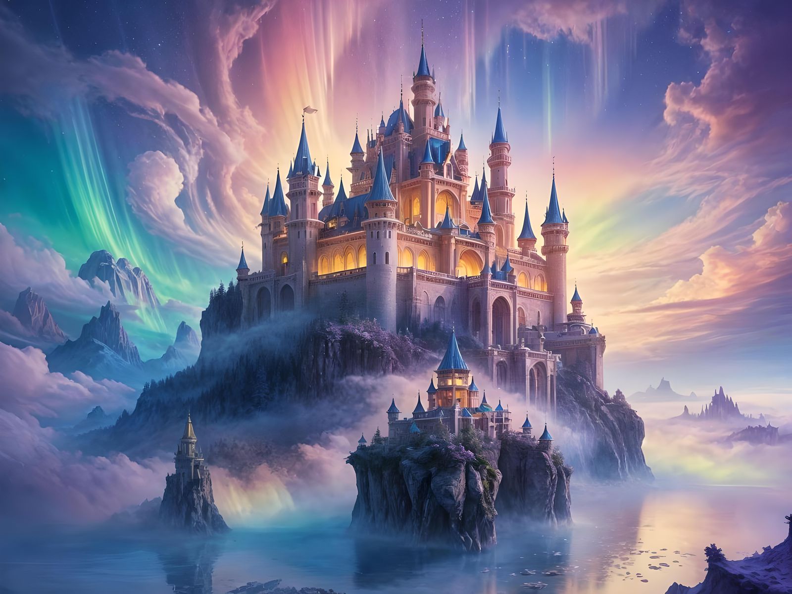 Ethereal Grand Sky Palace in a Dreamscape