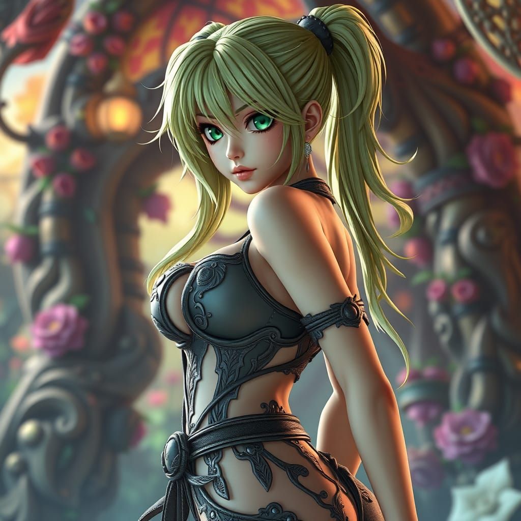 Rikku from Final Fantasy X in 3D Anime Art