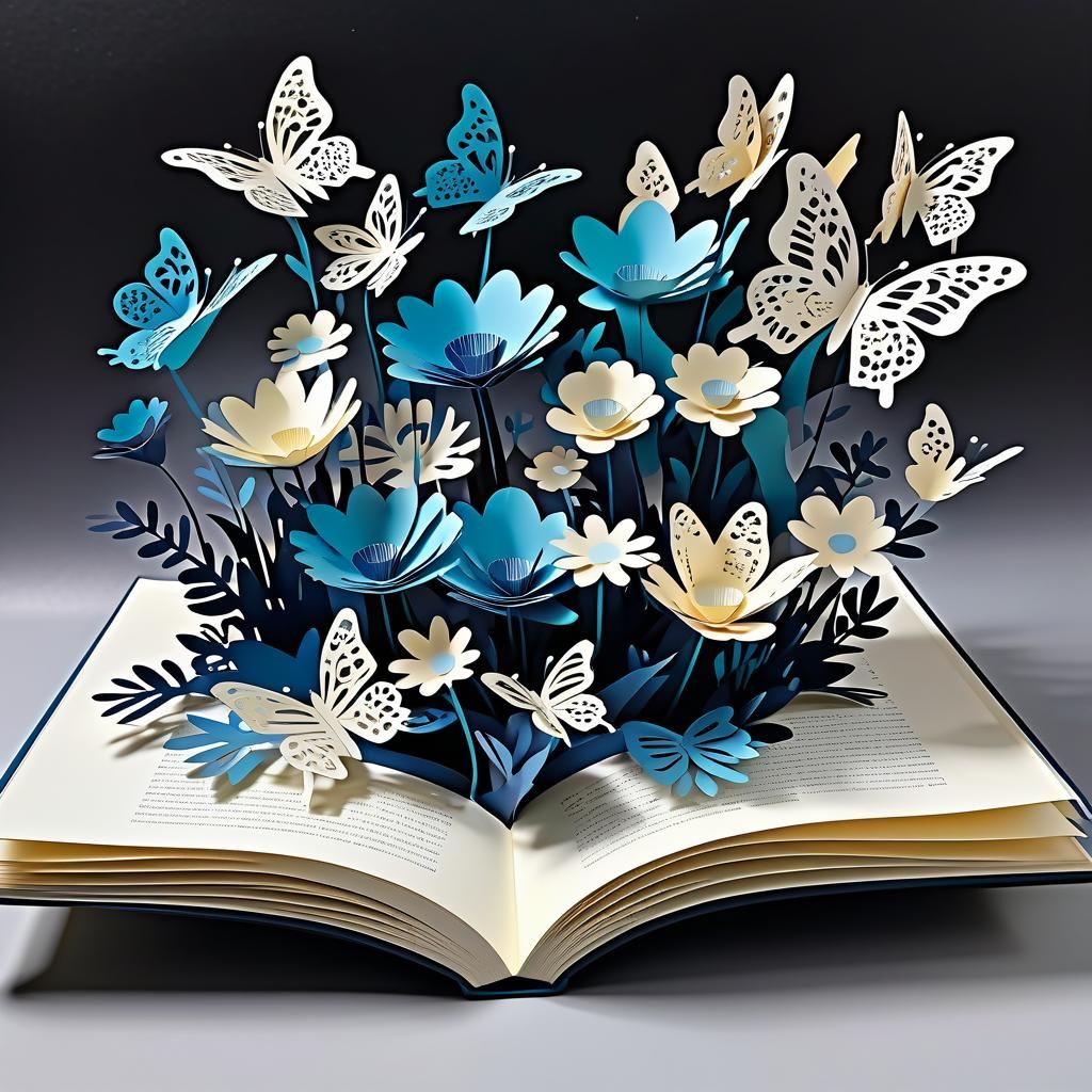 Paper Blooms and Butterflies Pop-Up Book
