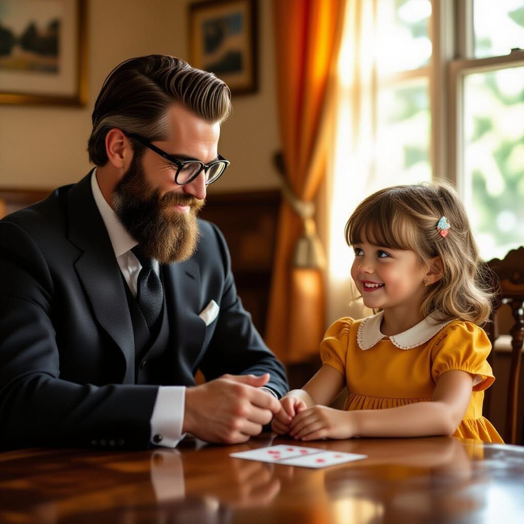 Nostalgic Rock-Paper-Scissors Game in Cinematic Style